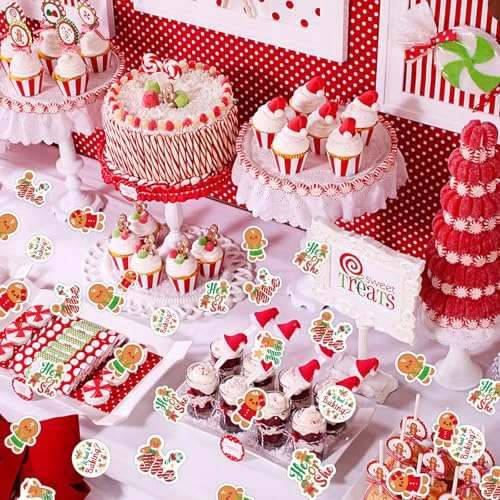 200Pcs Red Green Gingerbread Man Confetti N82052