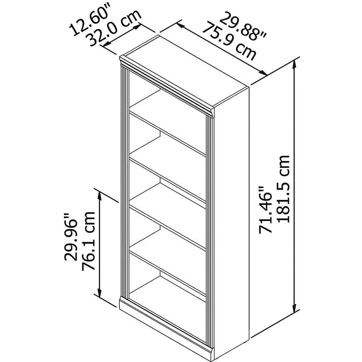 Tall 5 Shelf Bookcase Set of 2 Engineered Wood D1825