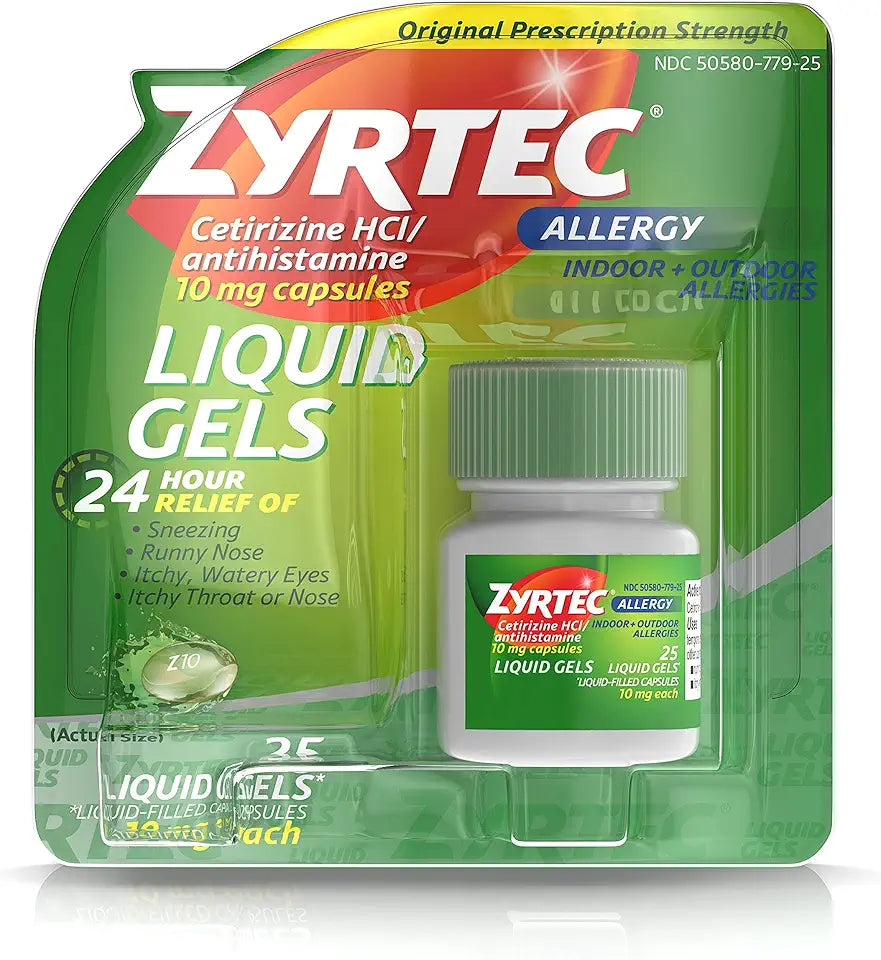 24 HR Indoor/Outdoor Allergy Relief Liquid Gels Capsules, 25 ct Q69429