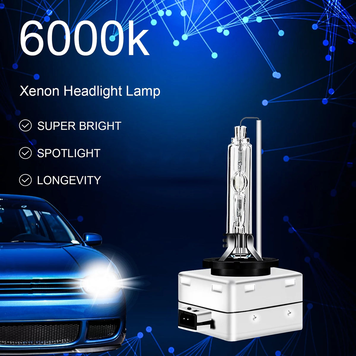 D3S H11 HID LED Fog Light Bulbs 6000K P1469