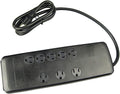 Black 8 Outlet Surge Protector with 6 Foot Cord B9154