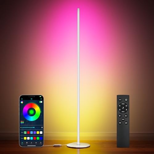 Smart RGB+IC LED Corner Floor Lamp with Remote L339