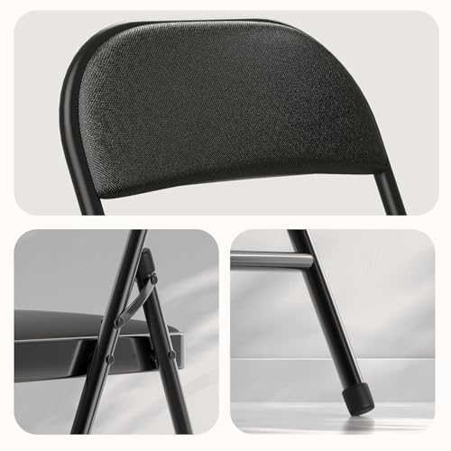 4 Pack Folding Chairs with Padded Cushion and Back K1616
