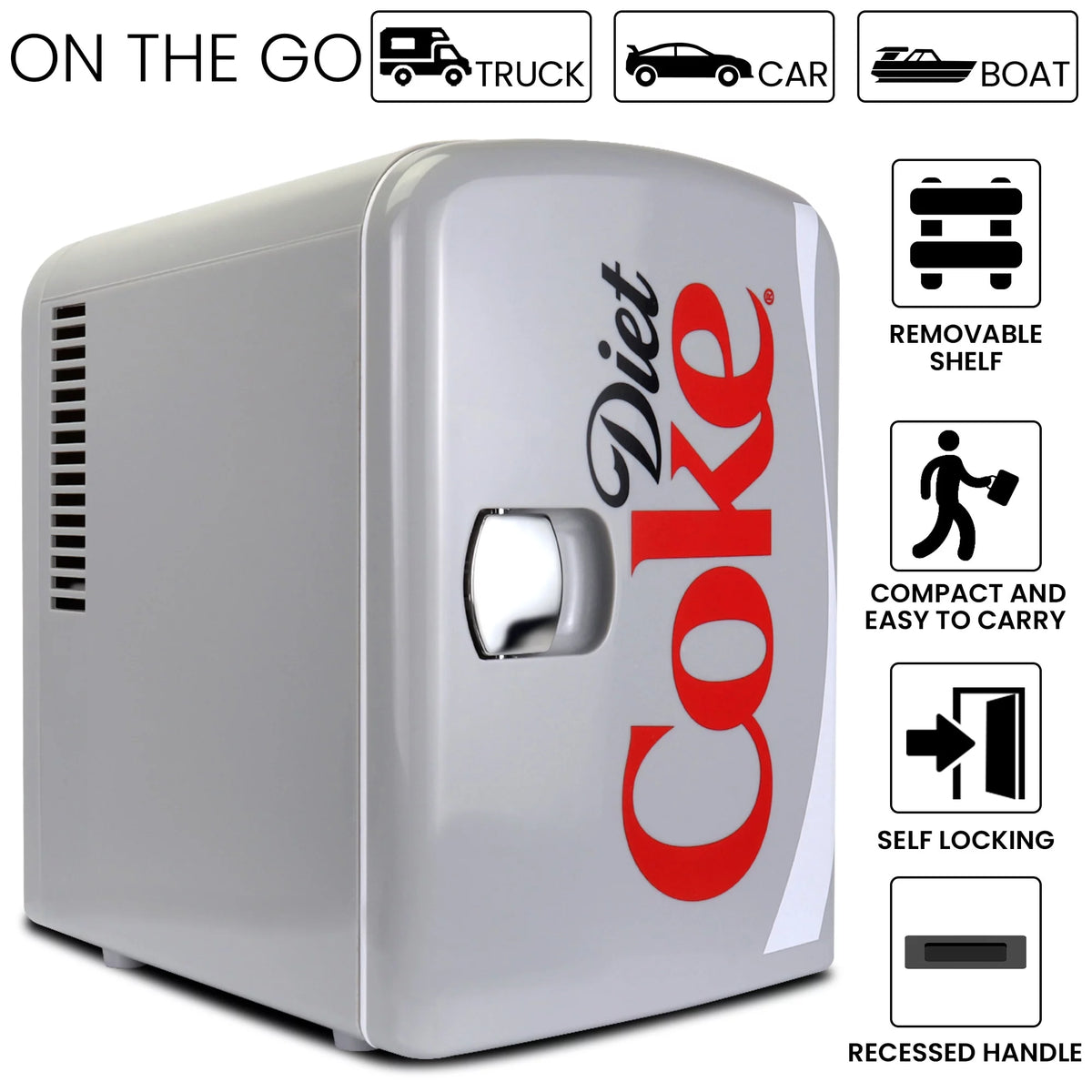 6 Can 4L Mini Electric Cooler Warmer Gray L30582
