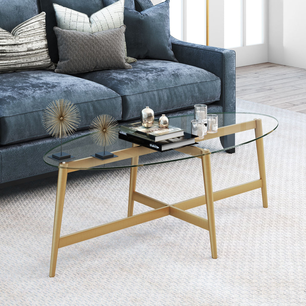 50.5" Wide Oval Coffee Table U59455
