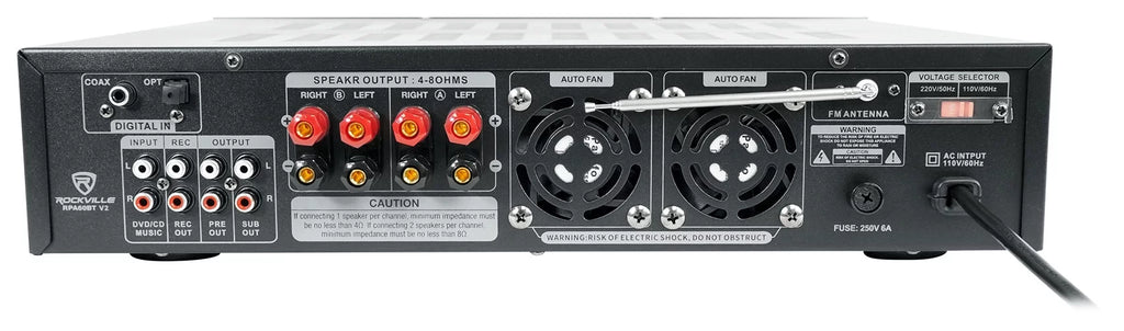 1000 w Home Theater Bluetooth Receiver with 4 Speakers and Swivel Brackets W664