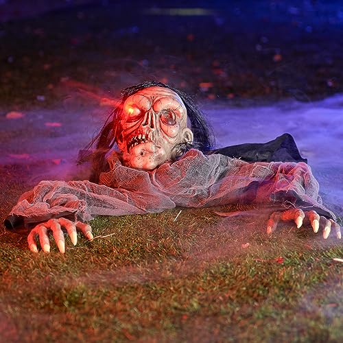 Hanging Zombie Prop with Lighted Eyes Q398