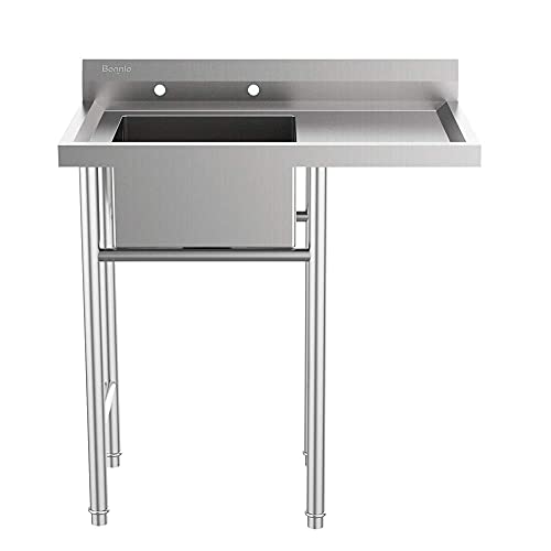 304 Stainless Steel Utility Sink with Drainboard K993