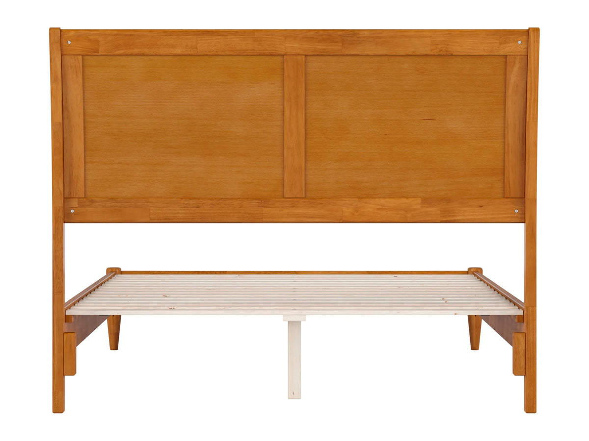 Full Solid Wood Low Profile Sleigh Platform Bed J259655