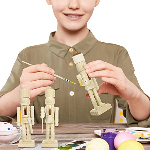 Unpainted Wooden Nutcracker 12Pcs M662