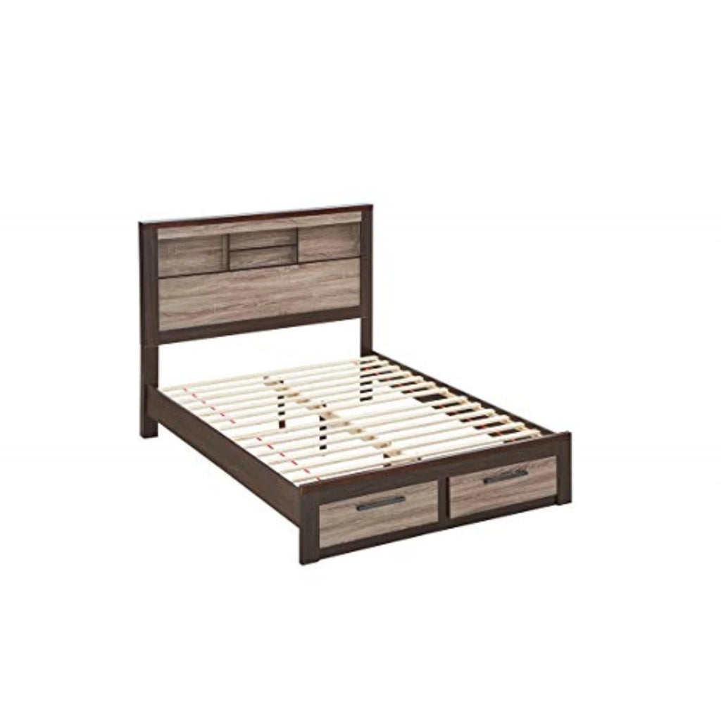 Queen Bed in Gray and Brown T641817
