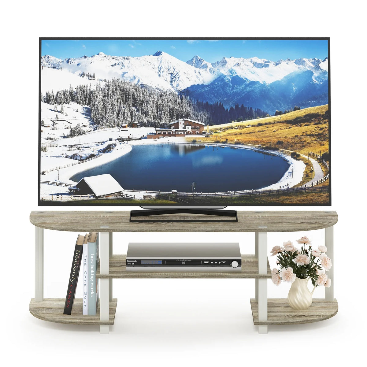 Sonoma Oak/White TV Entertainment Center D7835