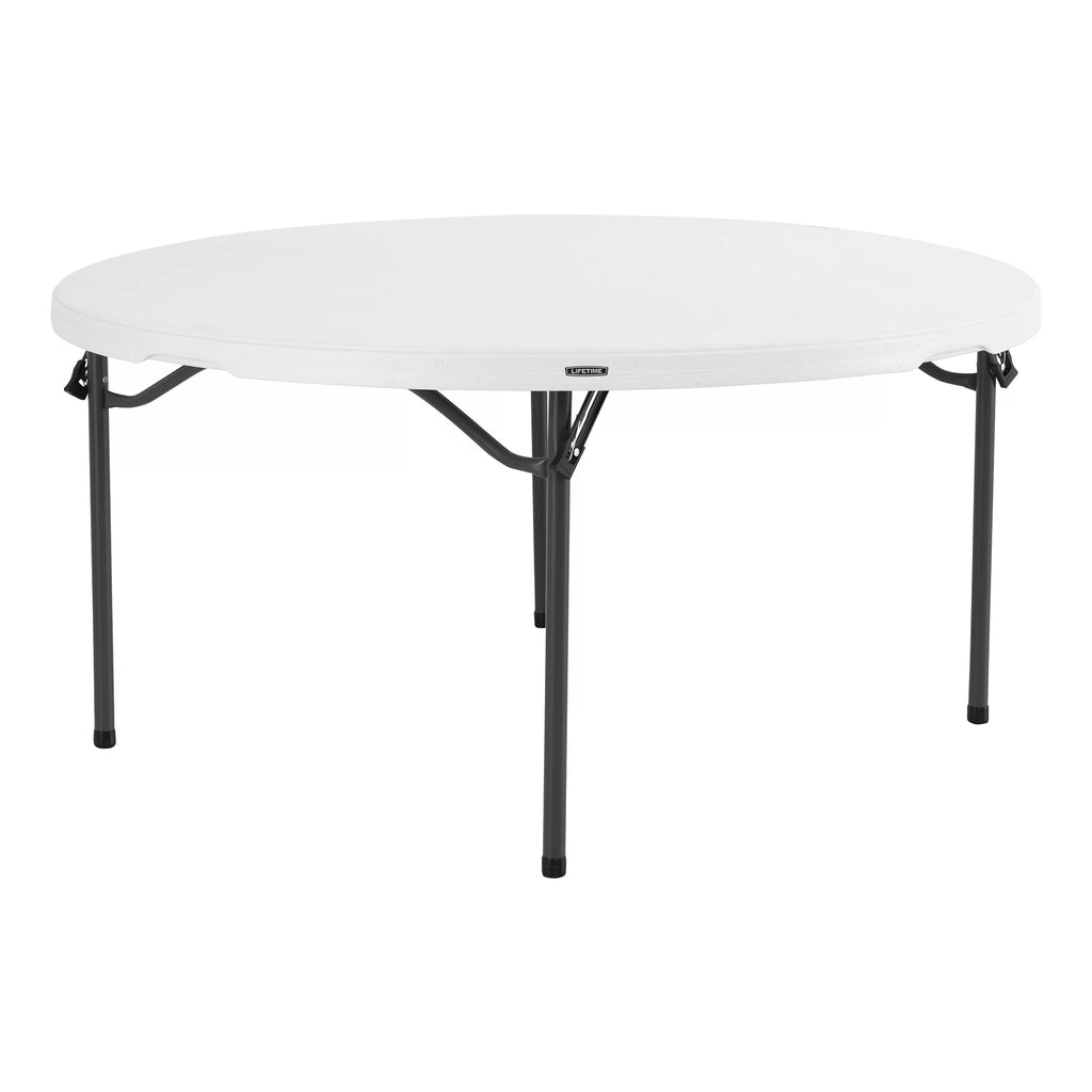 60 inch Round Folding Table White Granite E821