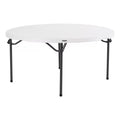 60 inch Round Folding Table White Granite E821