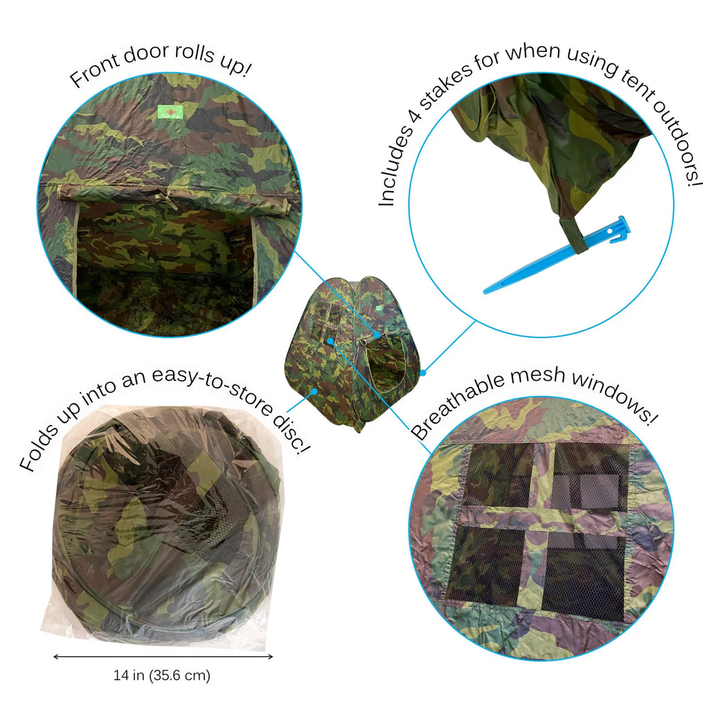 Kids Pop Up Tent Camouflage Playhouse M6986