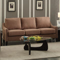 Brown Fabric Wood Frame Foam Sofa U2338