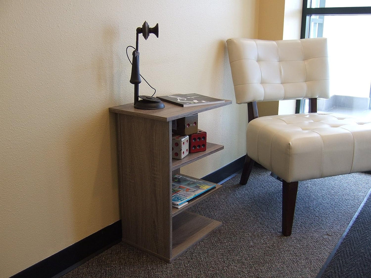 Rustic Grey Oak Chairside End Table B796