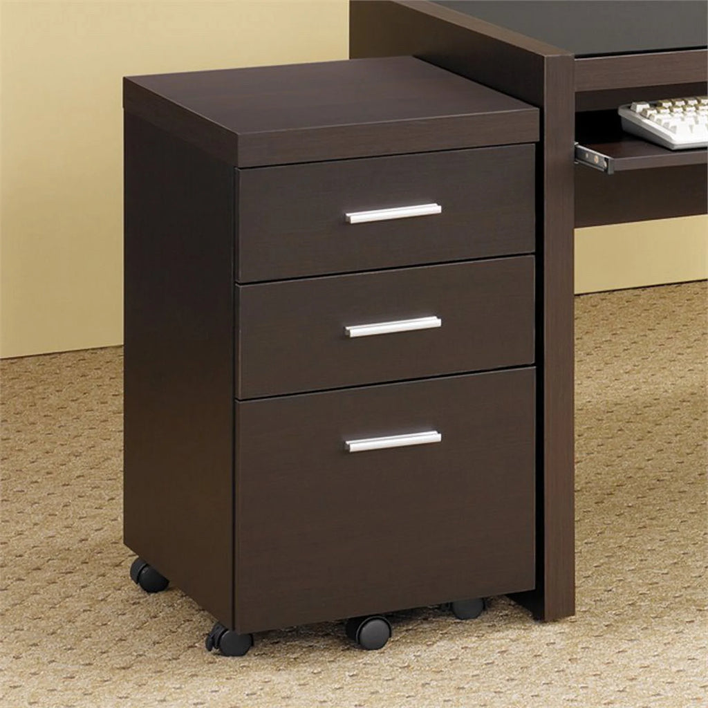 4-Piece Desk Bookcase Office Chair and Mobile File Cabinet Set Y544919