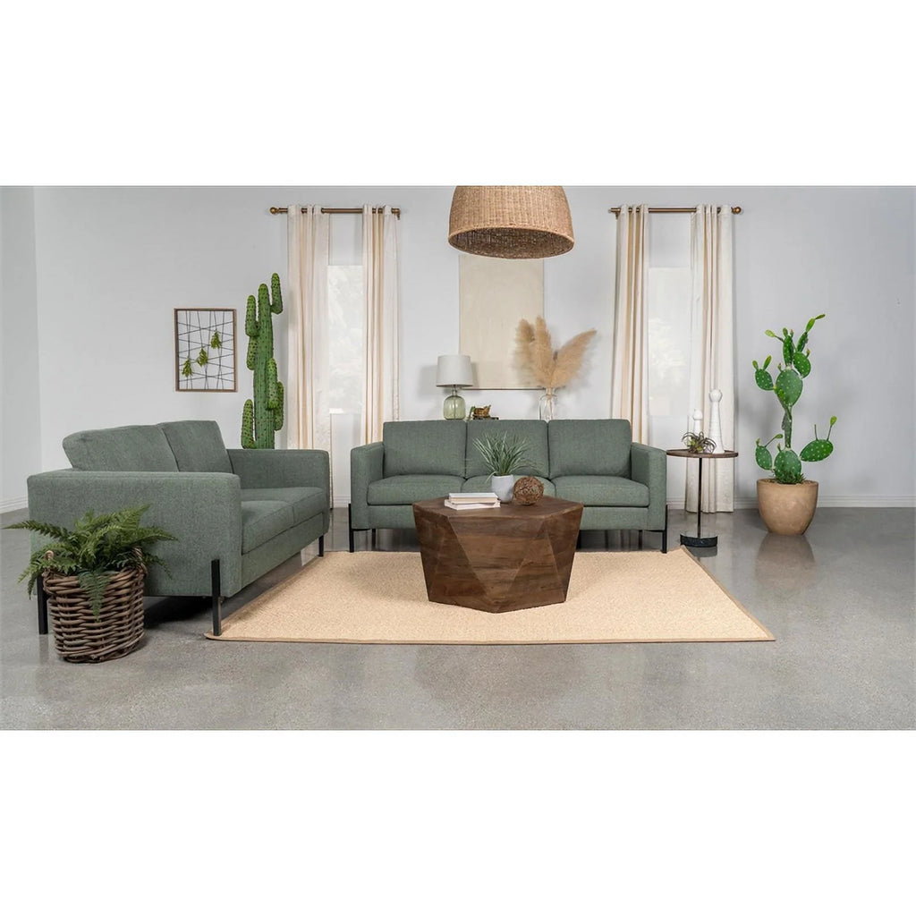 Upholstered Fabric Sofa Set with Track Arms U628
