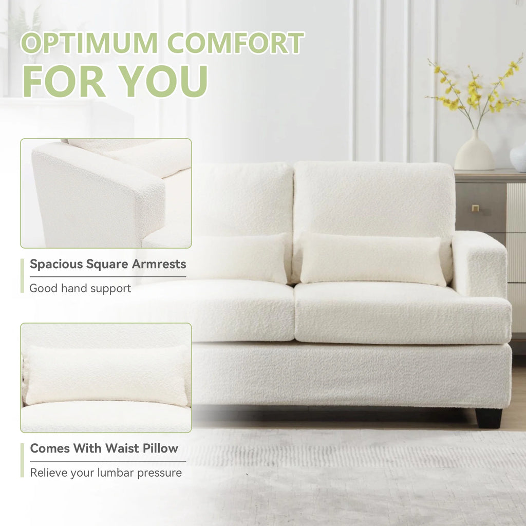 89" Boucle Upholstered 3 Seater Sofa X66454