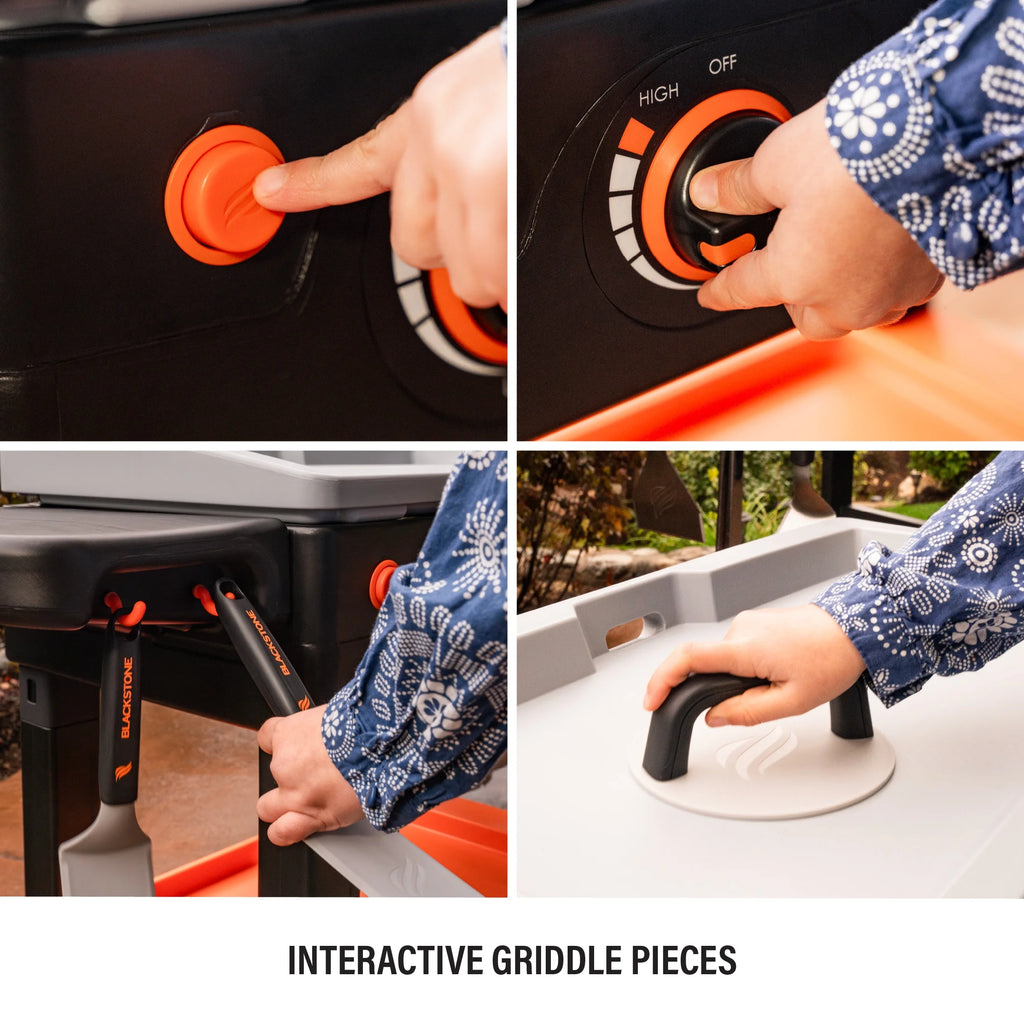 Toy Griddle Play Set with Plastic Cooking Utensils, 7-Piece E354