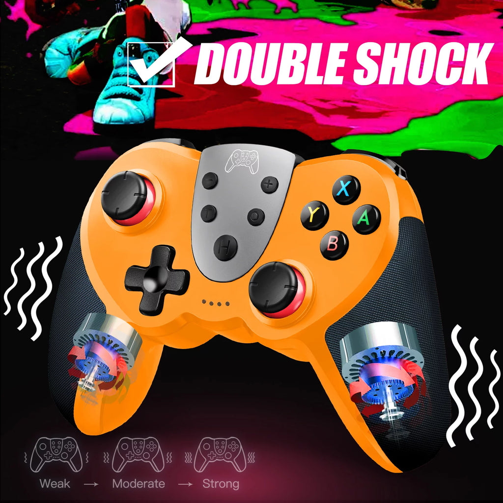 Wireless Controller with 4 Vibration Levels, Adjustable Turbo Speed, NFC Technology (Orange) F57410