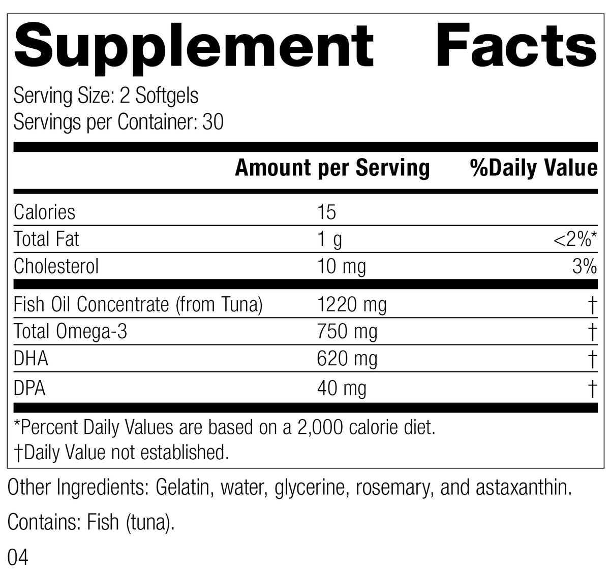 DHA 60 Softgels L821480