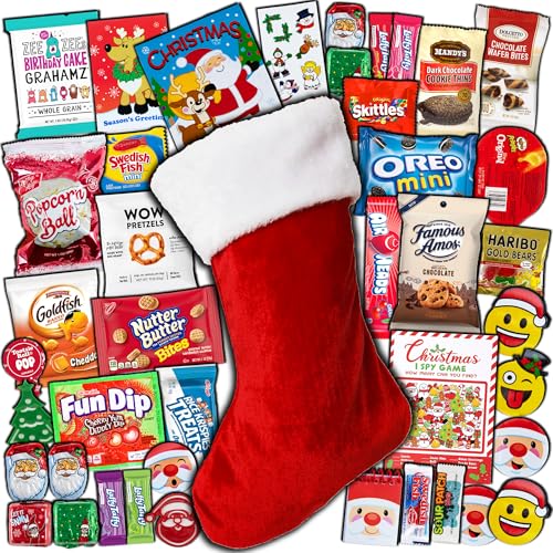 Christmas Stocking Stuffed Candy Snacks Chocolates I79124