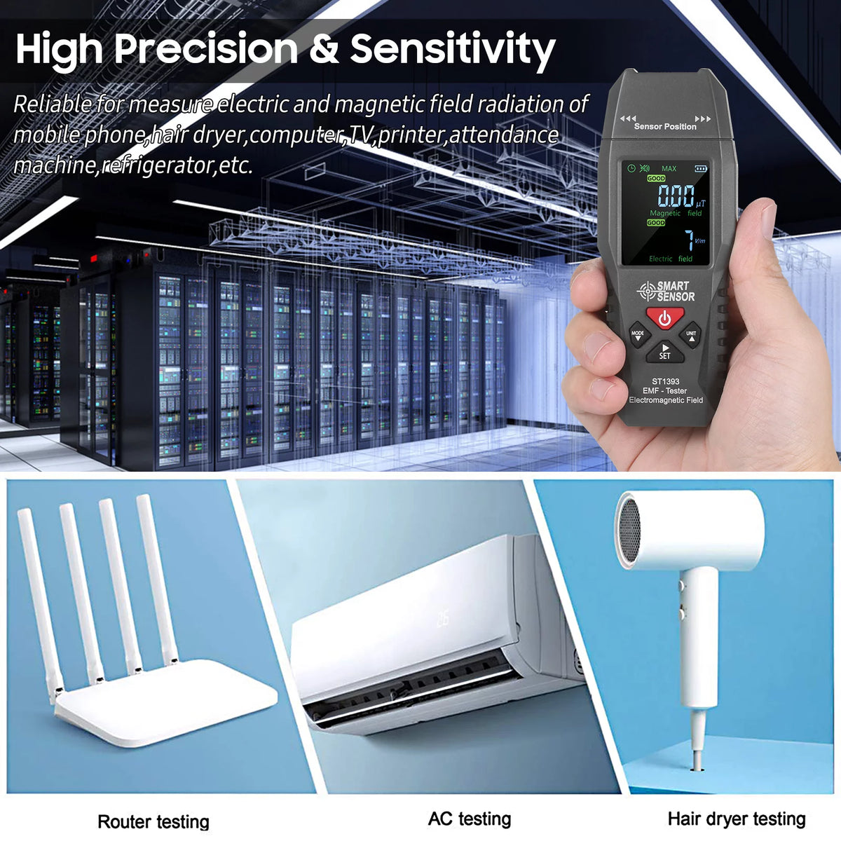 Digital LCD Handheld EMF Detector O1775
