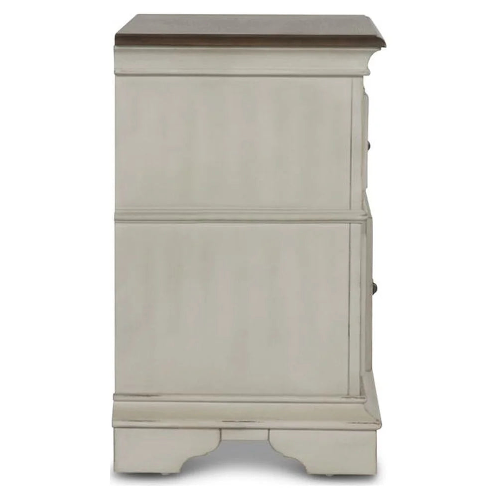 Antique White Solid Wood Frame Nightstand P82457