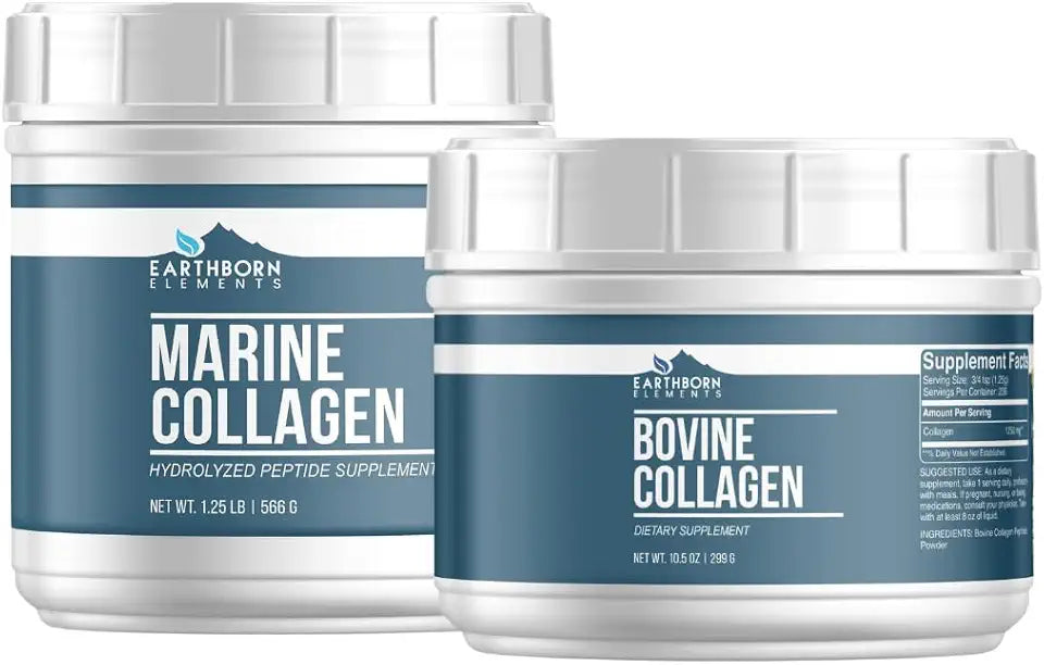 Bovine and Hydrolyzed Marine Collagen Peptides Dietary Supplement A464