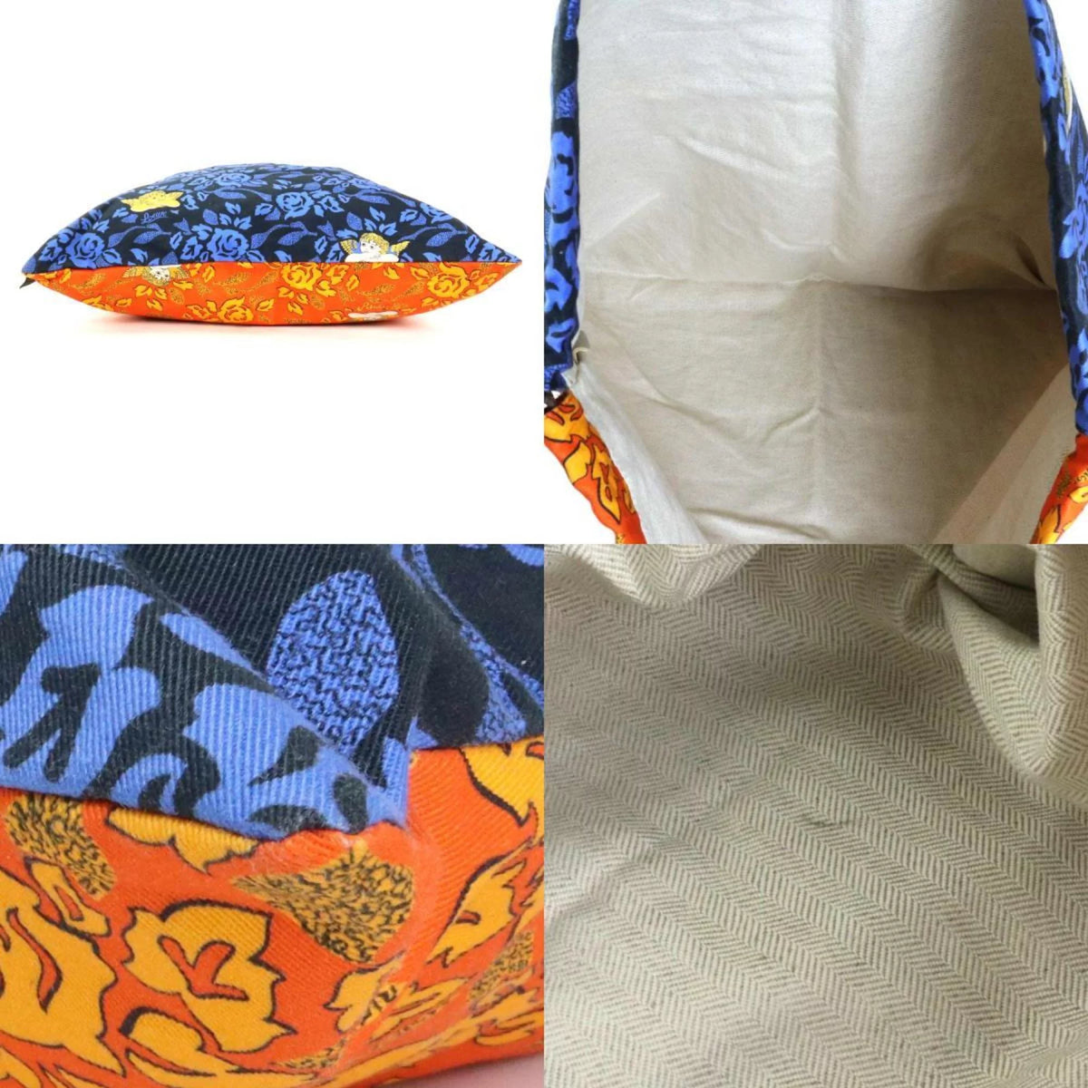 Pre-Owned Cotton Drawstring Pouch Bag J250