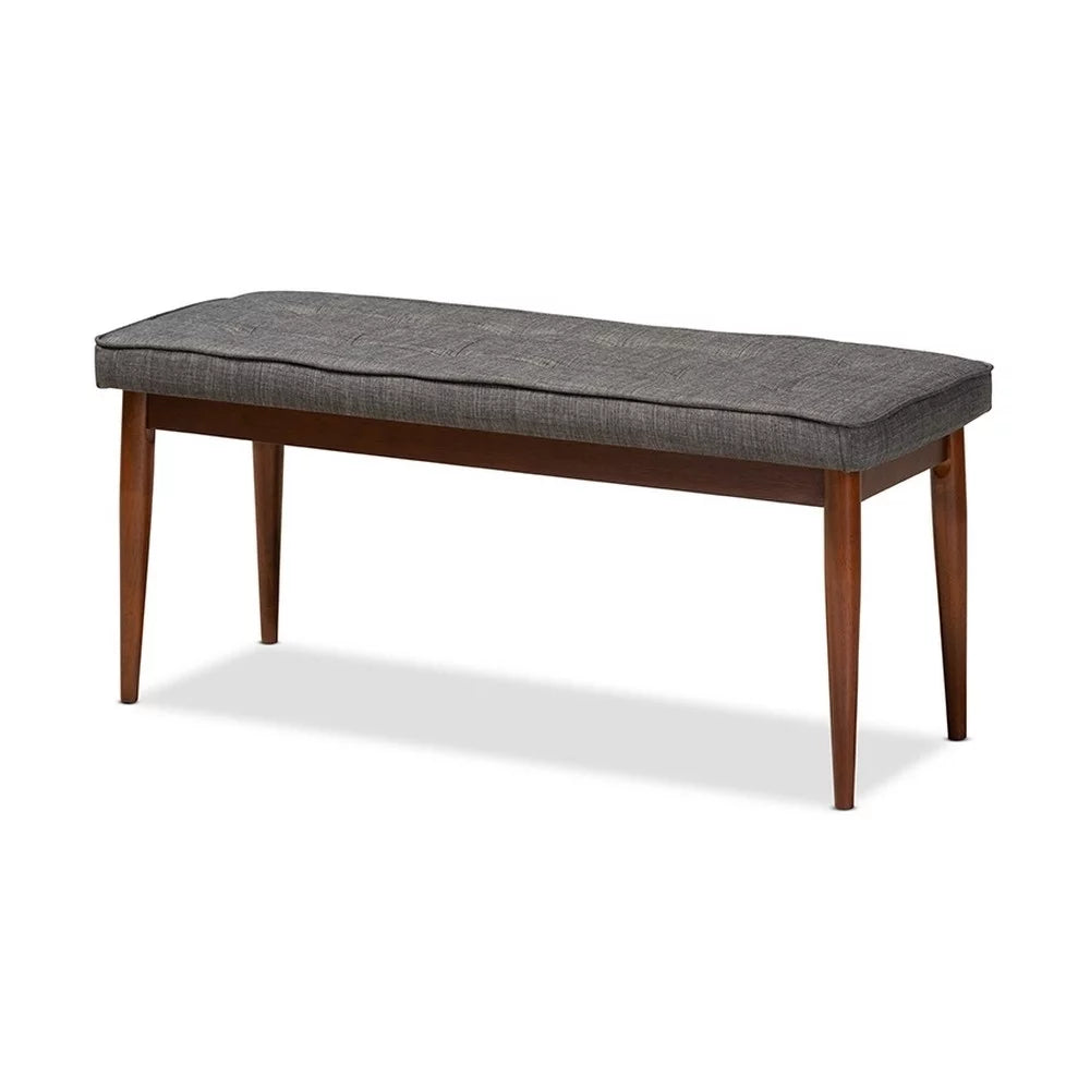 Dark Grey Fabric Upholstered Wood Dining Bench P692755