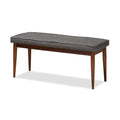 Dark Grey Fabric Upholstered Wood Dining Bench P692755