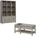 2 Piece Wood Bookcase and Lift-Top Coffee Table T556