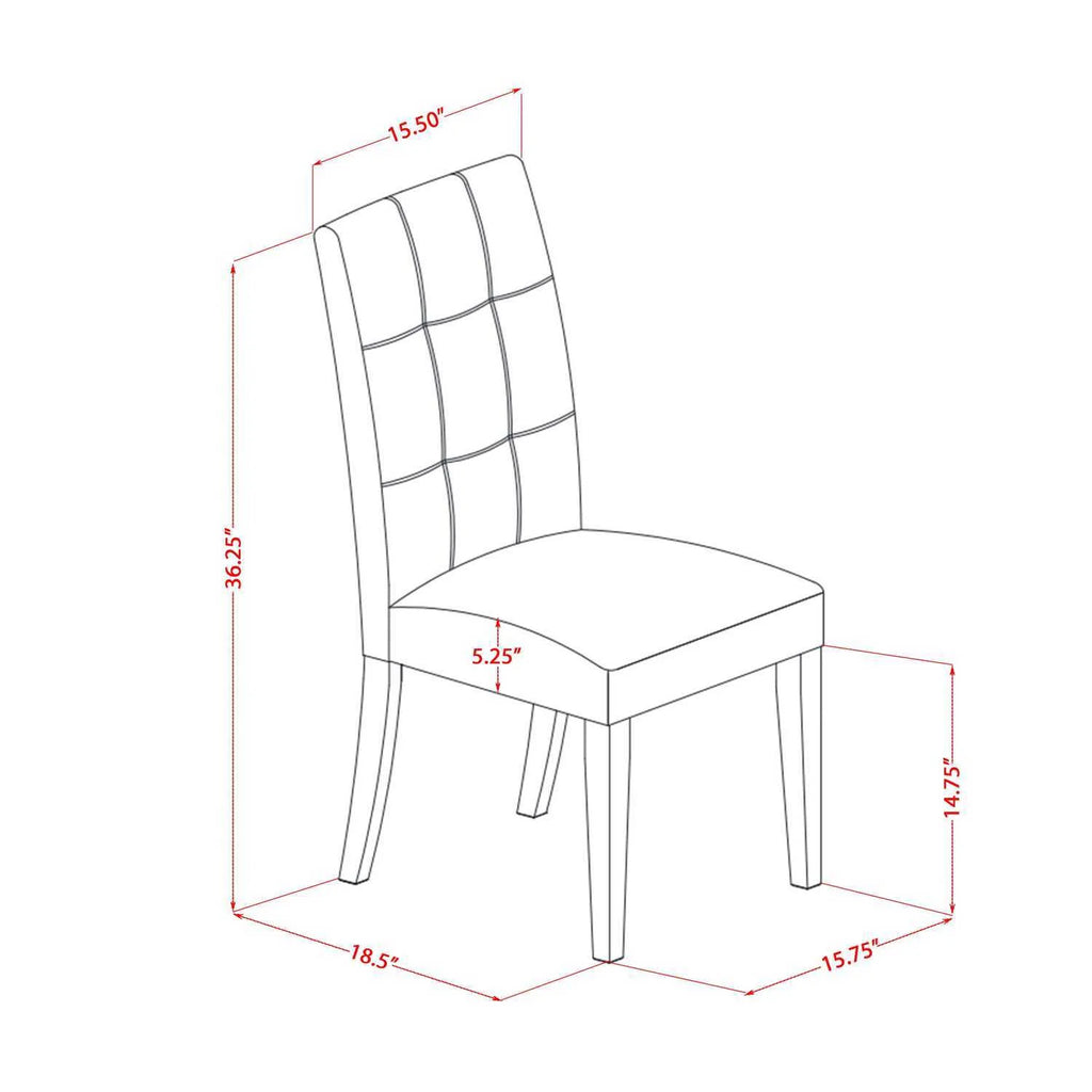 5 Piece Kitchen Table Set with Oval Dining Table and 4 Chairs U279811
