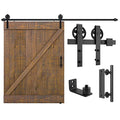 6.6ft Heavy Duty Sliding Barn Door Hardware Kit, Black O118