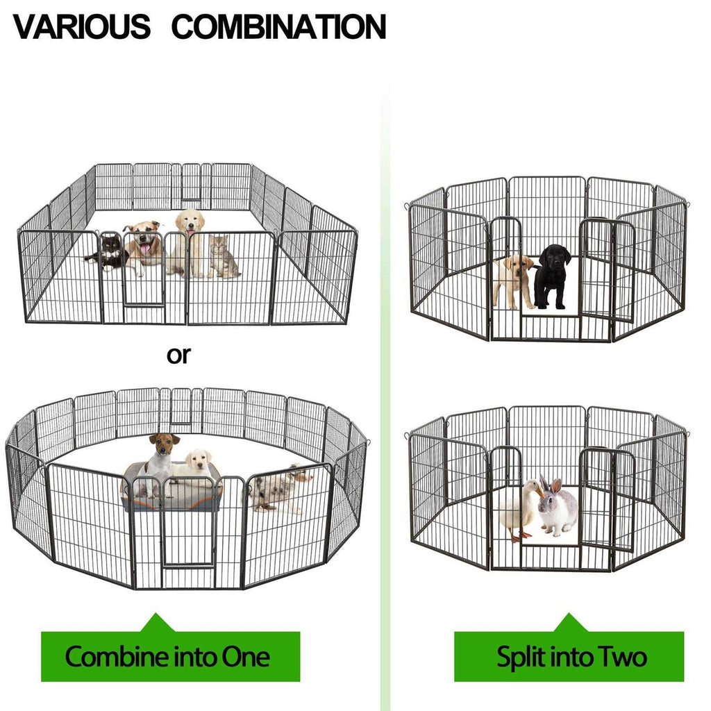32 inch 16 Panel Foldable Metal Pet Playpen A9107
