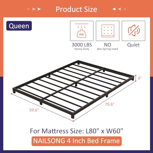 3 Inch Low Profile Full Metal Bed Frame M859640