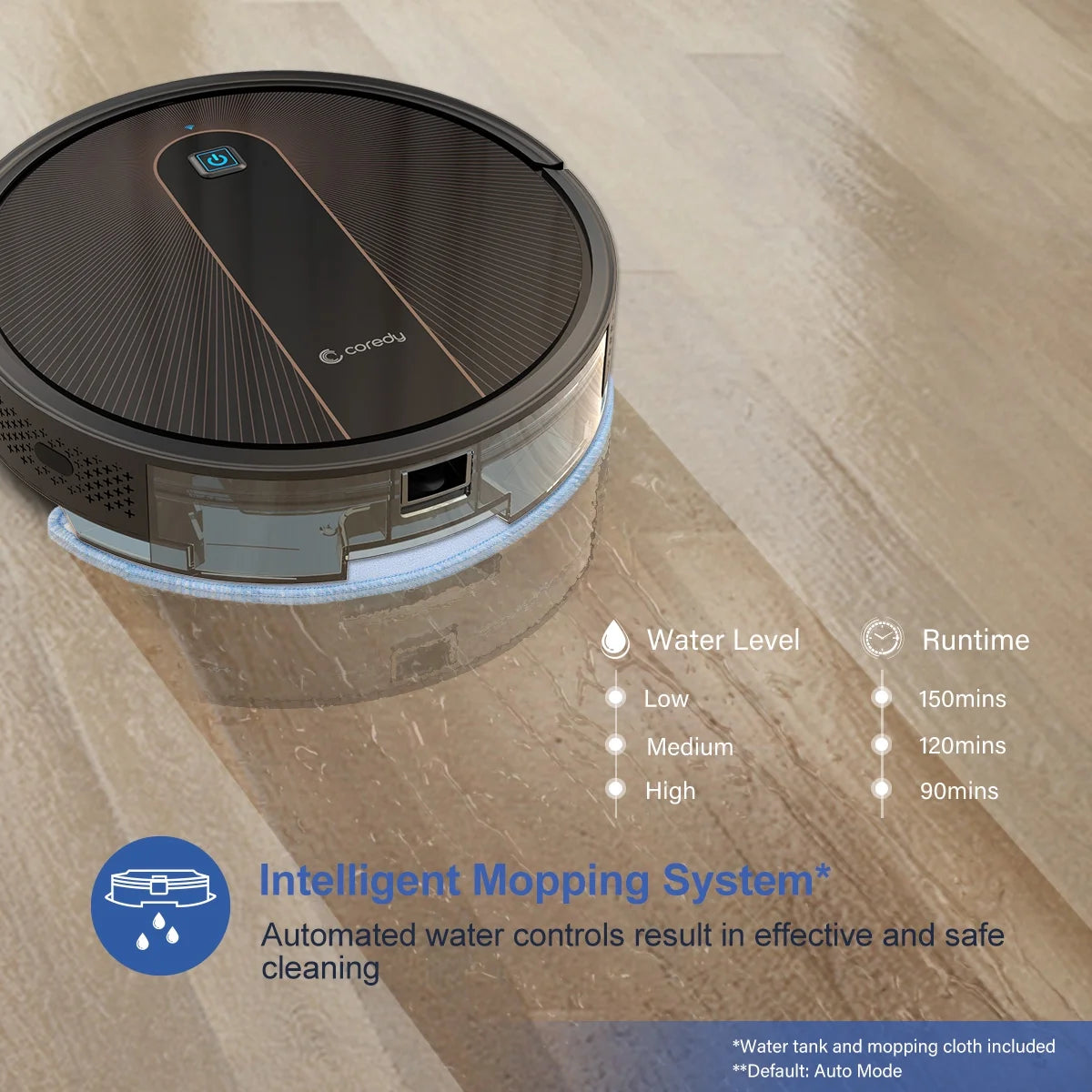 Robot Vacuum Cleaner and Mop 2200Pa Suction X482