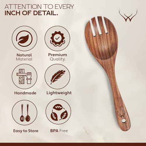 Wooden Spoons and Spatulas 6-Piece Non-Stick Cookware Z396195