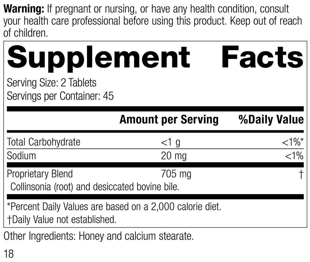 90 Tablets O25018