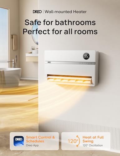1500W Electric Wall Heater with Thermostat and Remote B743522