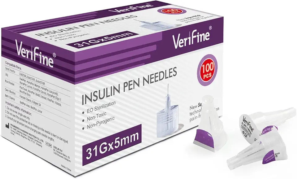 Insulin Pen Needles 31G 5mm 100 Count O9683