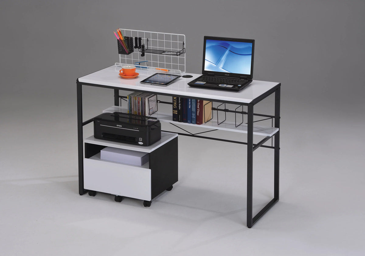 Black and White Computer Desk W79626