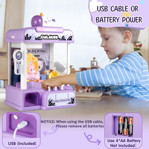 Pink Claw Machine with Sound & 20 Mini Toys I696