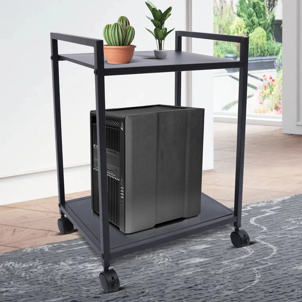 Computer Tower Stand with Lockable Wheels L294923