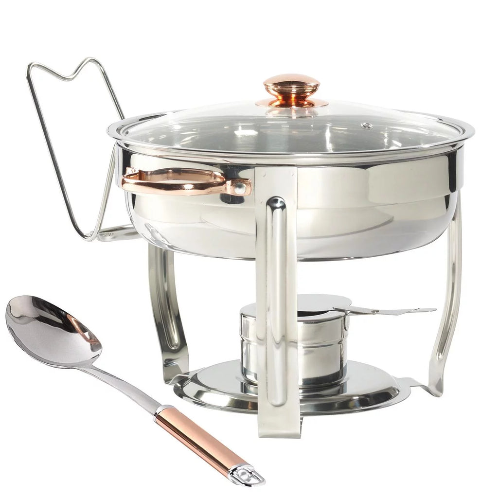 8 Piece Stainless Steel Chafing Dish Set with Glass Lid C698