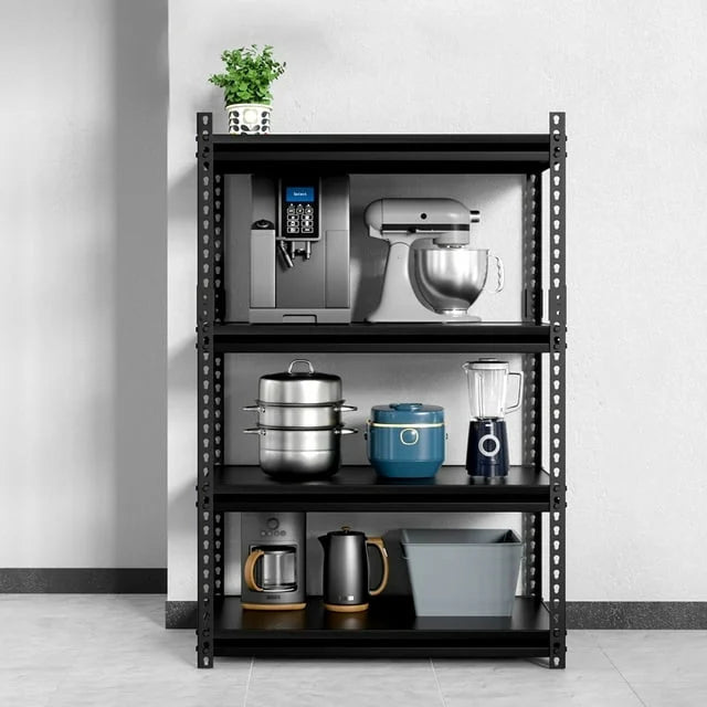 2 Packs 4 Tier Adjustable Metal Storage Shelves E97423
