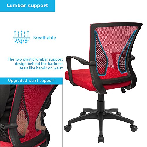 Black Ergonomic Mesh Office Chair with Armrest N391012